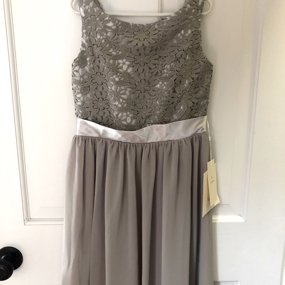 LanTing J8 long silver dress